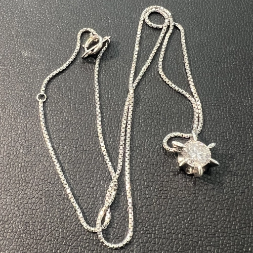 プラチナ850 Pt850 ダイヤペンダントネックレスを買取