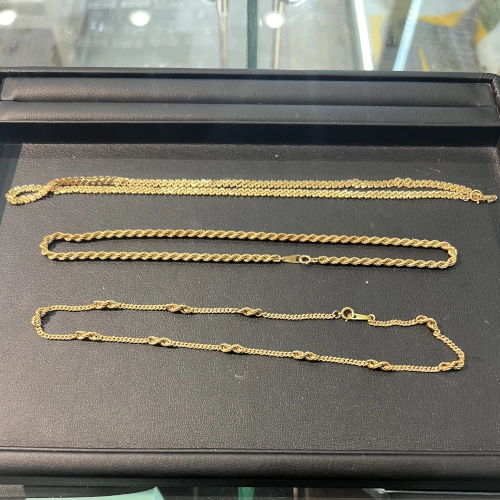 金・貴金属ネックレス K18 ネックレス3点を買取