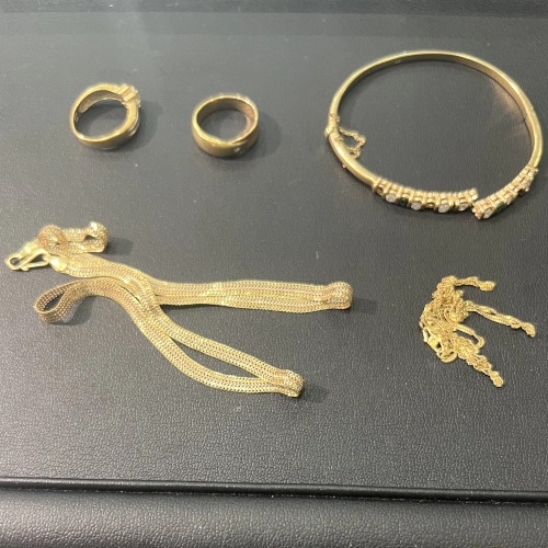 18金 K18 ブレスレット リング等5点を買取