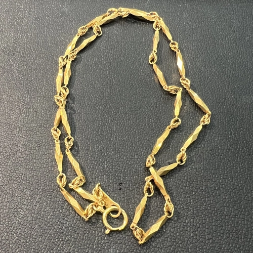 金・貴金属ネックレス K18 桐子チェーンデザインネックレスを買取