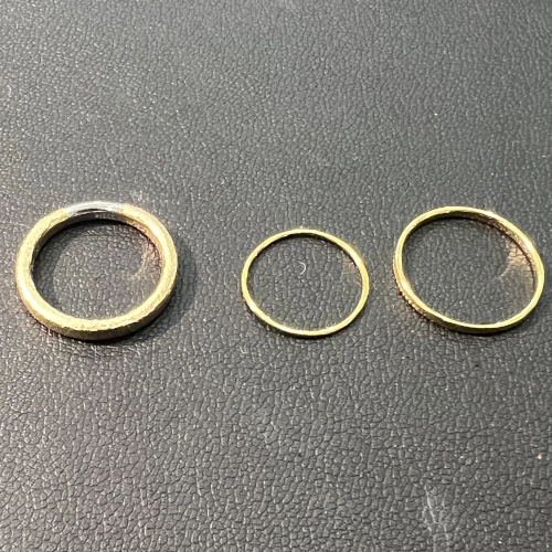 18金 K18 リング2点 K18/Pt900 コンビリングを買取