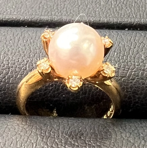 金・貴金属リング/指輪 K18 パール付きリングを買取