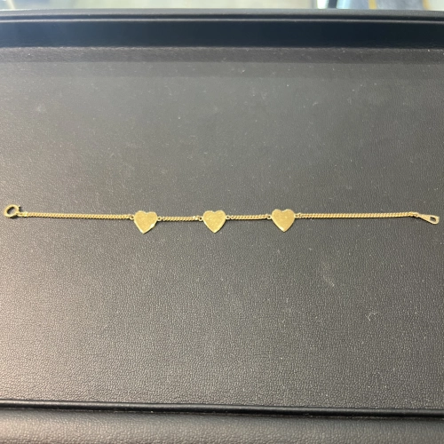 金・貴金属ブレスレット K18 ハート型ブレスレットを買取