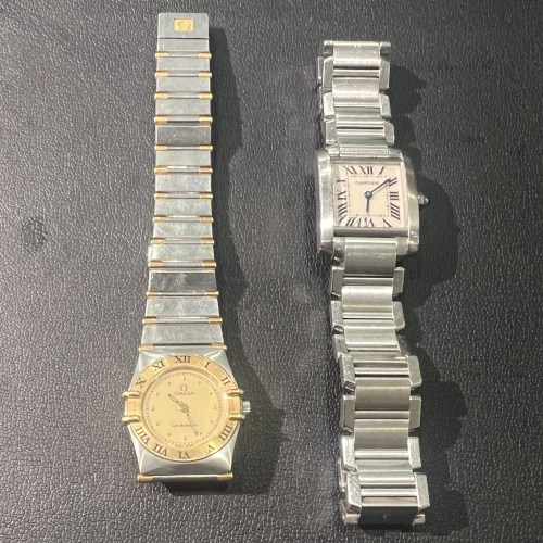 カルティエ Cartier タンクフランセーズ SM 2384 他OMEGA腕時計を買取